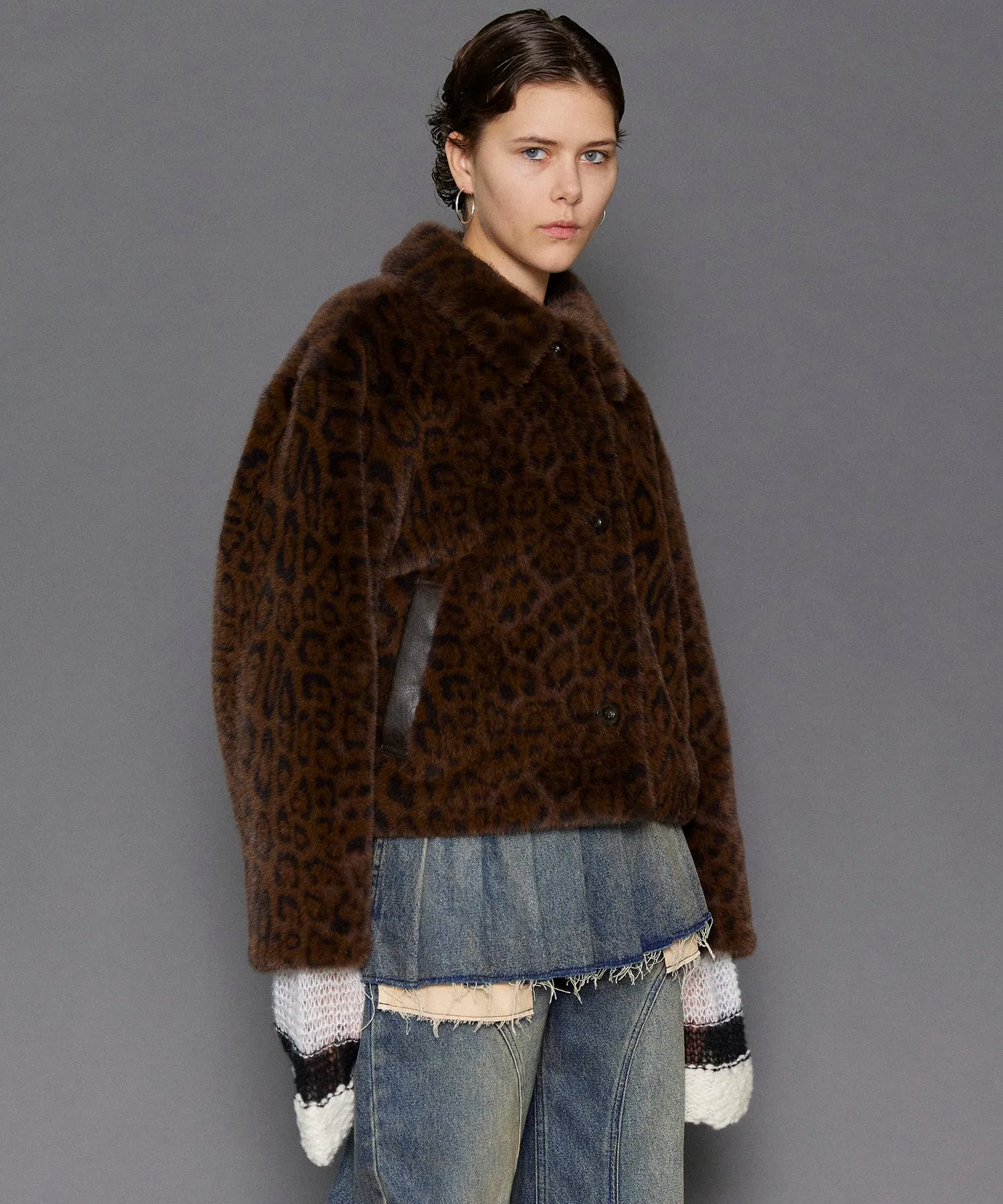 【24WINTER PRE-ORDER】Faux Fur Leopard Coat