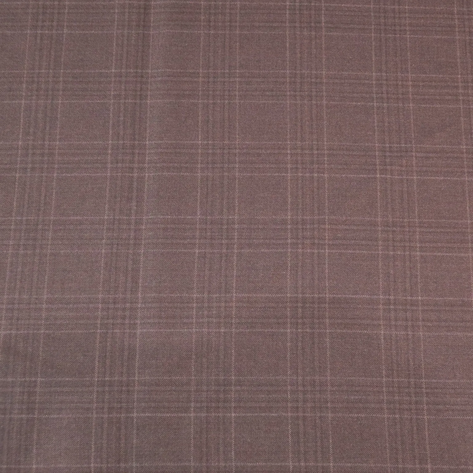 2.5 YDS Dark Grey Plaid Wool Ermenegildo Zegna Cloth Suiting Fabric