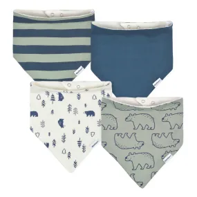 4-Pack Baby Boys Bear Bandana Bibs