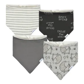 4-Pack Baby Boys Hedgehog Bandana Bibs