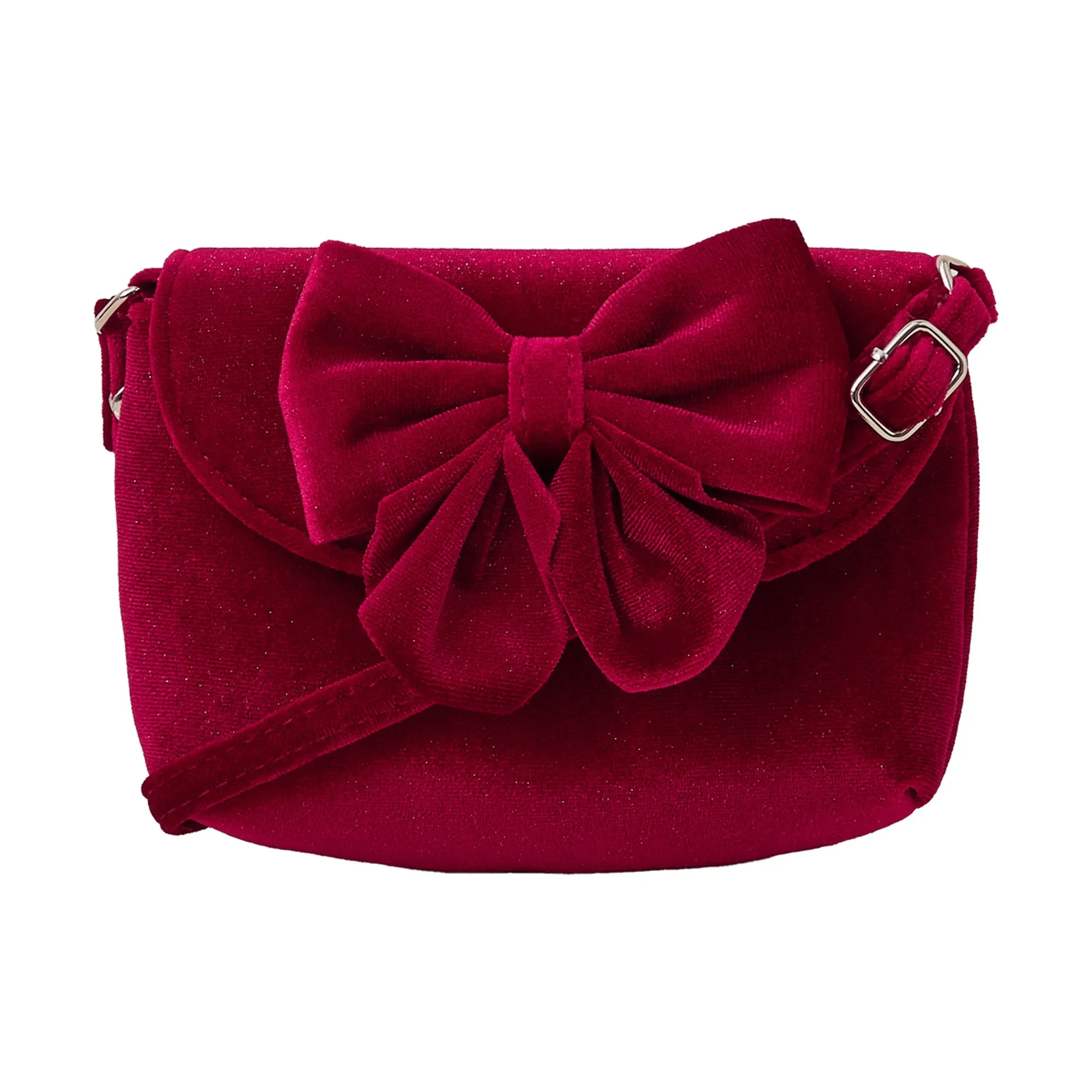 Accessorize London Girls Velvet Bow Shoulder Bag