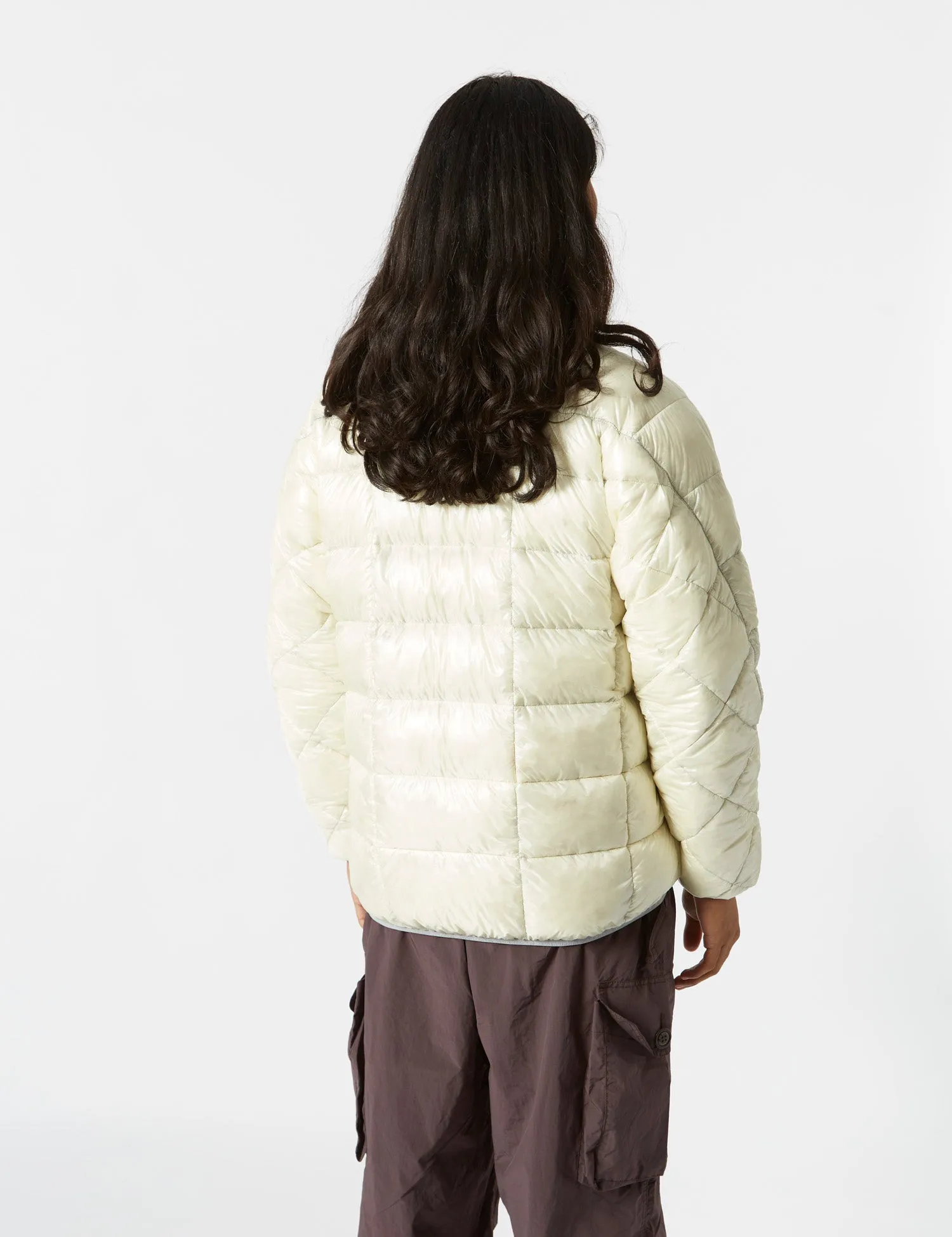 and Wander Diamond Stitch Down Jacket - Off White