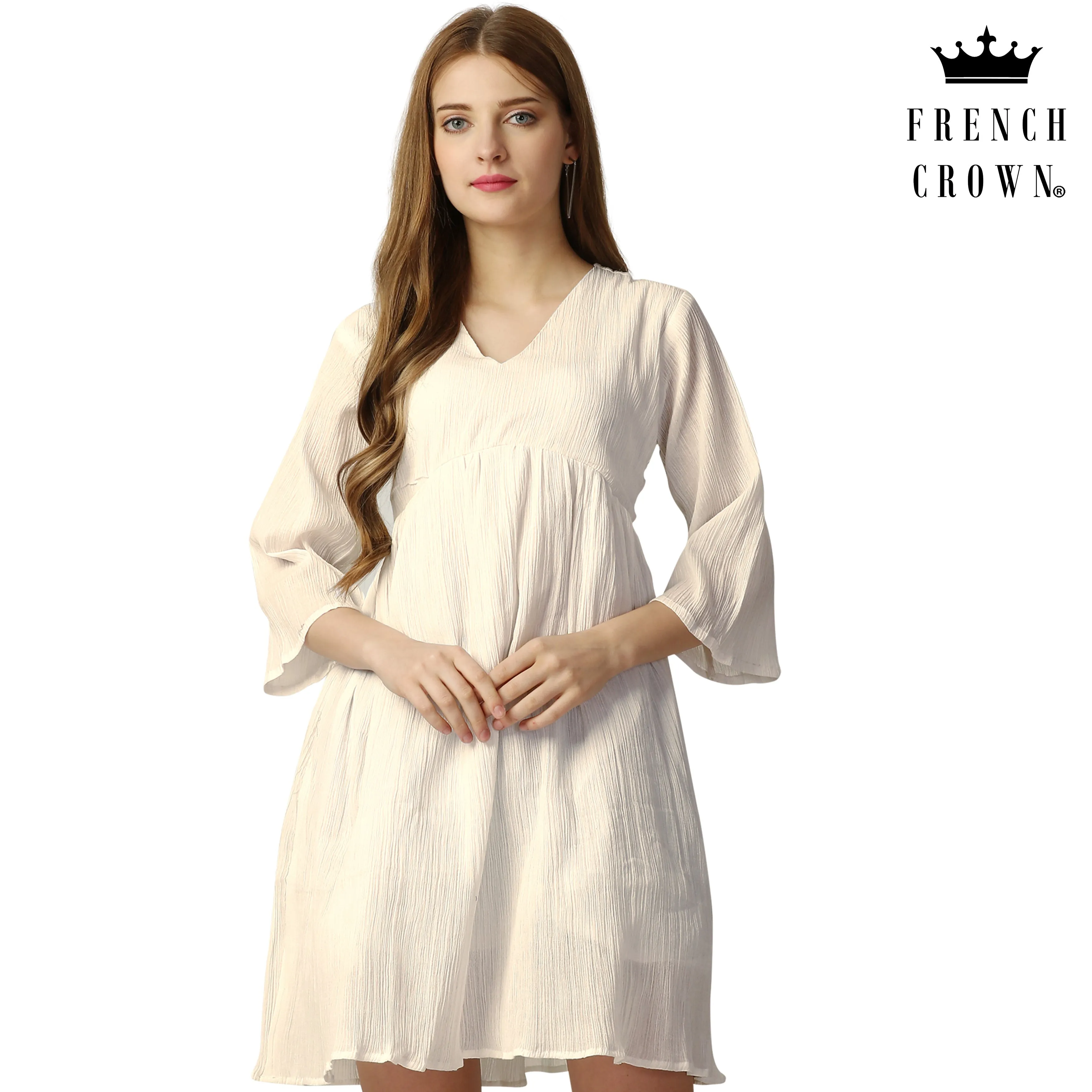 Antique Beige Premium Cotton Dress