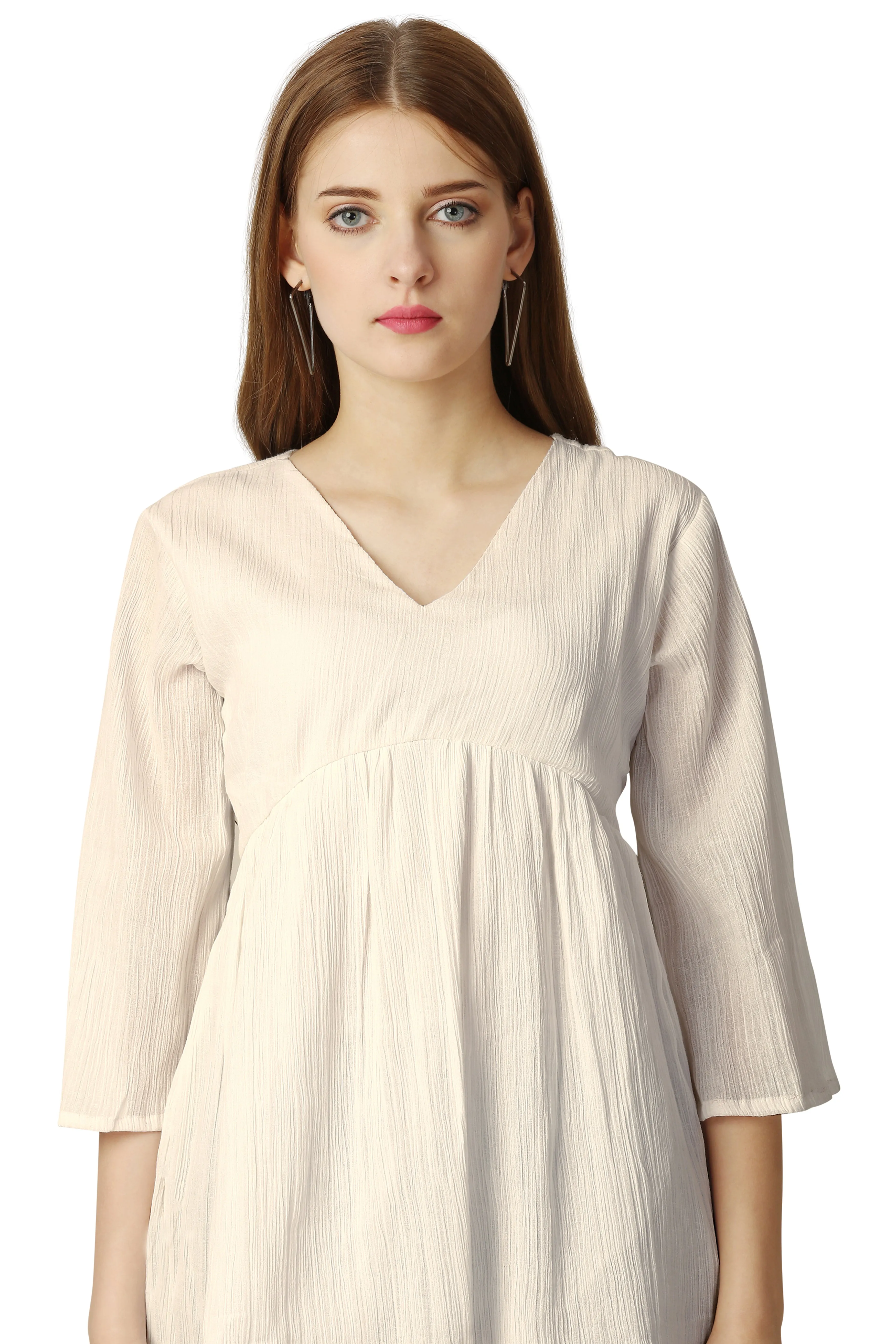 Antique Beige Premium Cotton Dress