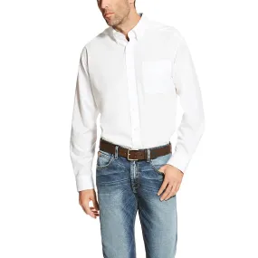 Ariat Men's Wrinkle Free Solid Classic Fit Shirt White