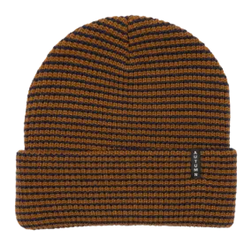 AUTUMN - STRIPE BEANIE WORK BROWN