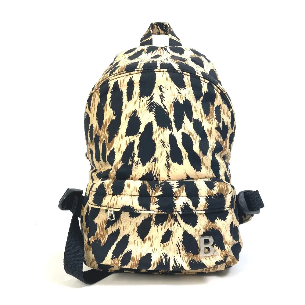 BALENCIAGA Backpack 580026 Nylon beige Leopard leopard print leopard Mini Backpack Women