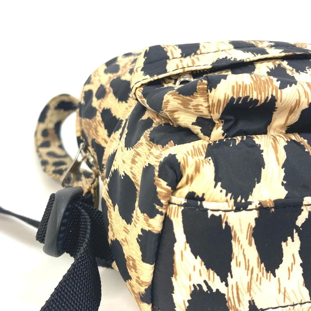 BALENCIAGA Backpack 580026 Nylon beige Leopard leopard print leopard Mini Backpack Women