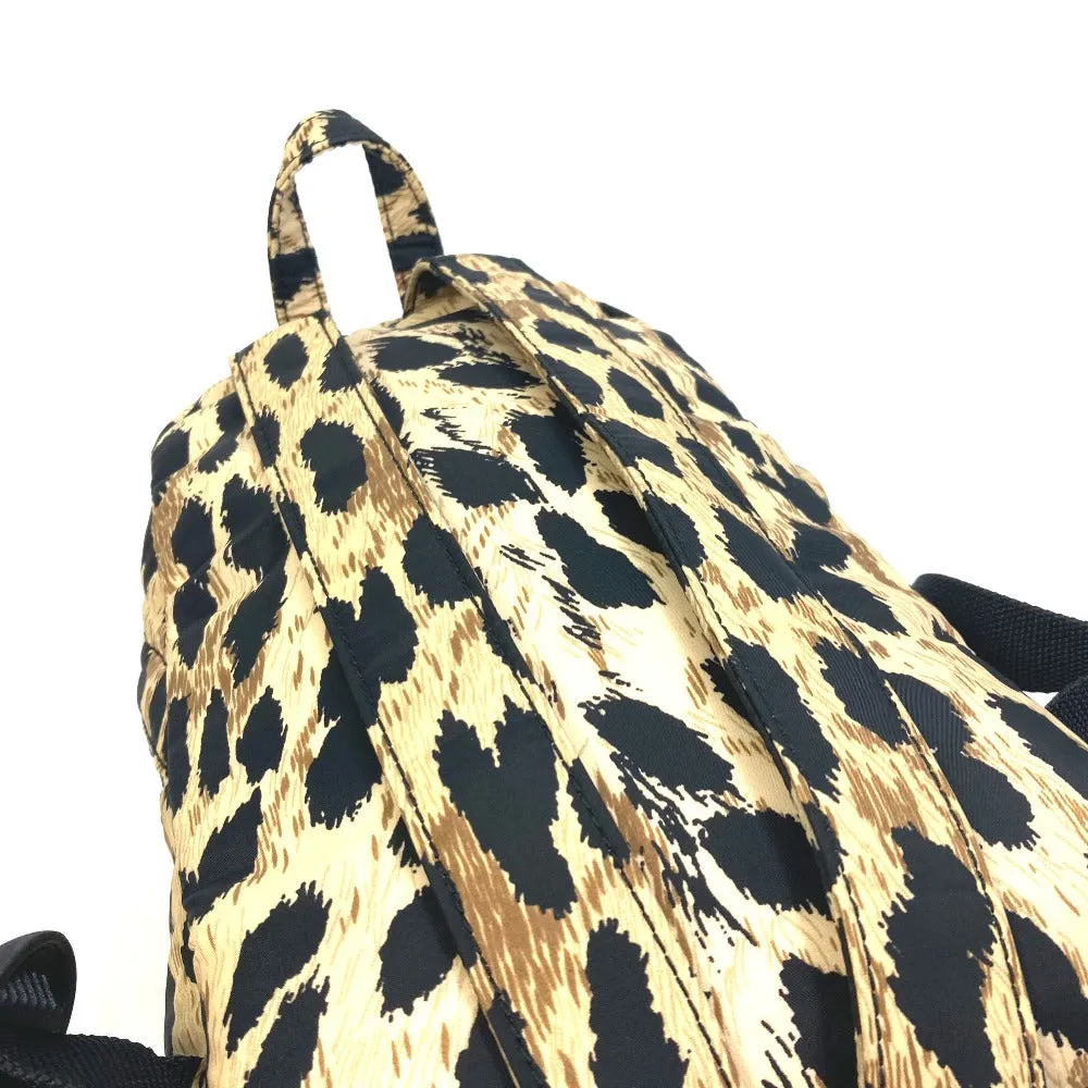 BALENCIAGA Backpack 580026 Nylon beige Leopard leopard print leopard Mini Backpack Women