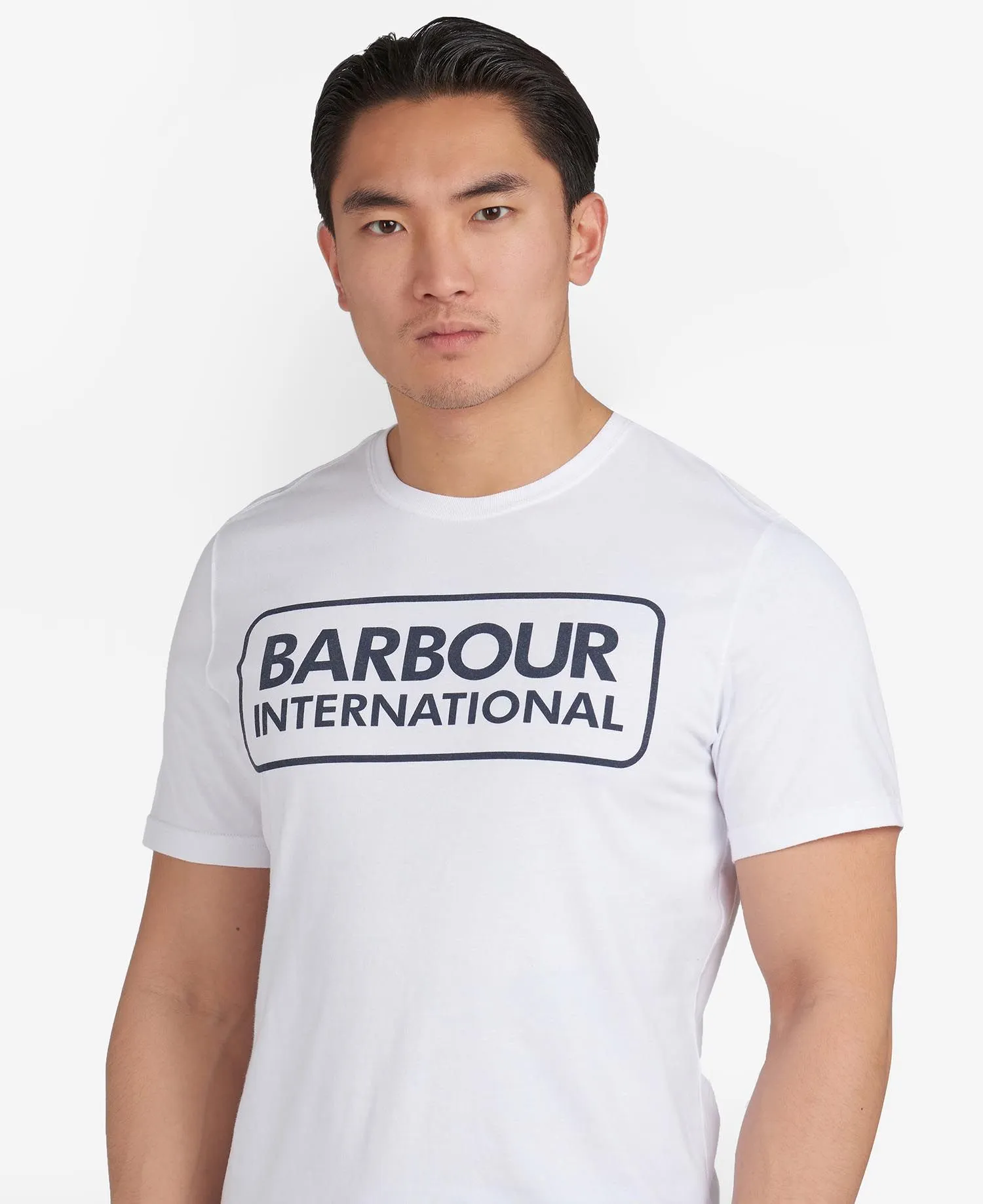 Barbour International Essential Large Logo Tee White