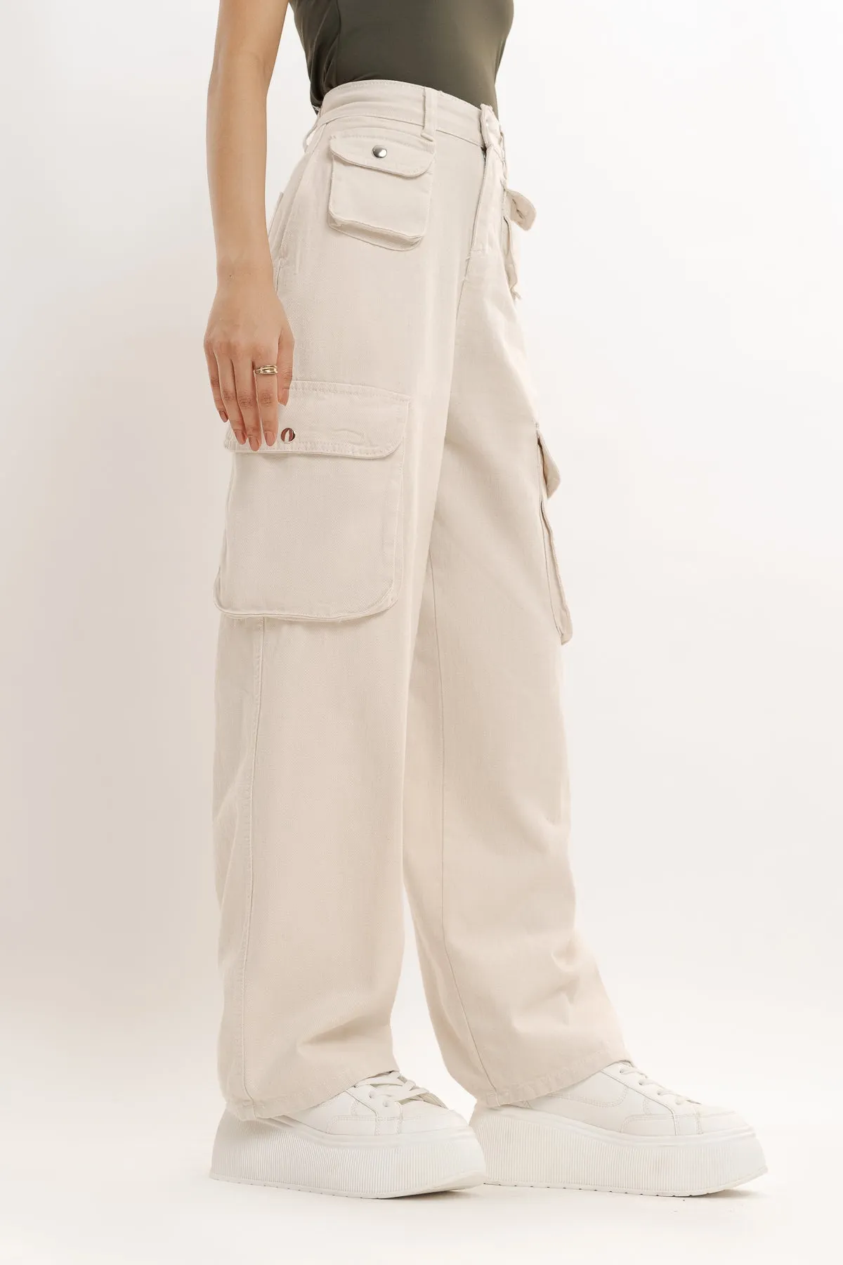 Beige Cargo Pant