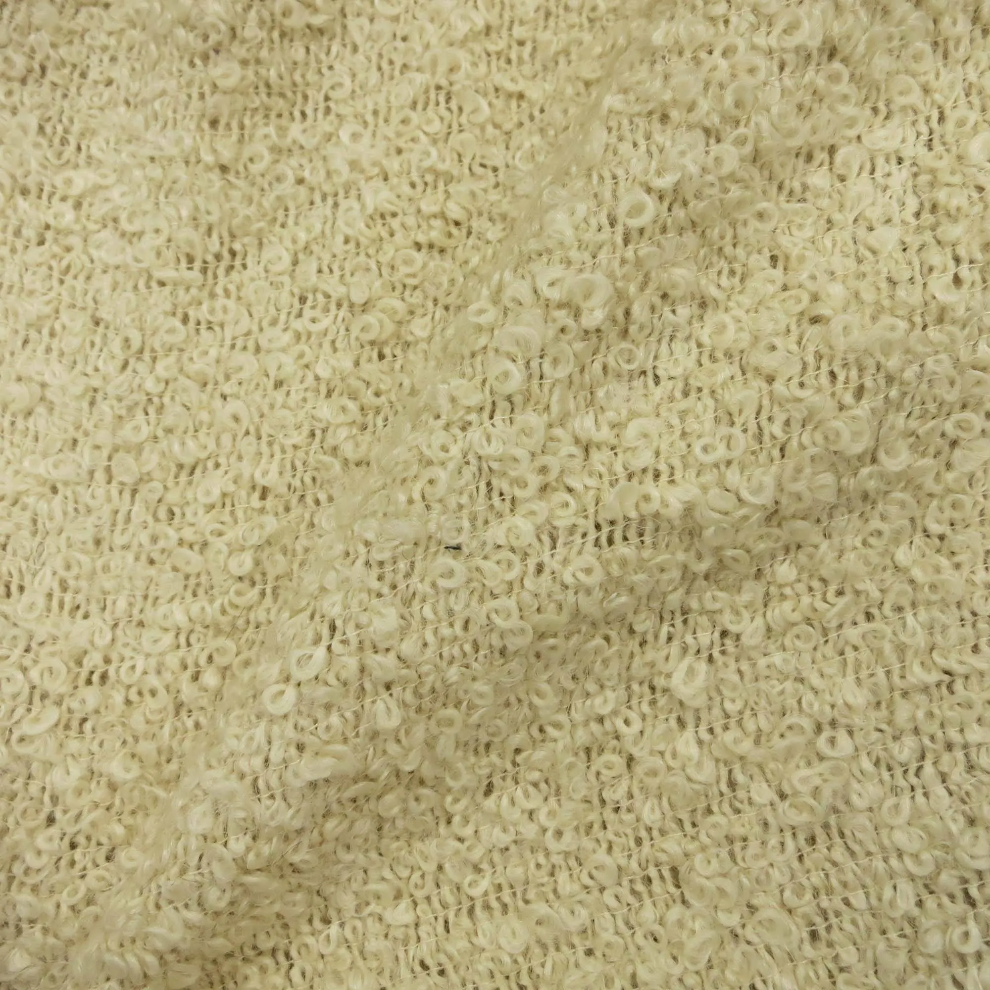 Beige Cream Wool Tweed/ Boucle