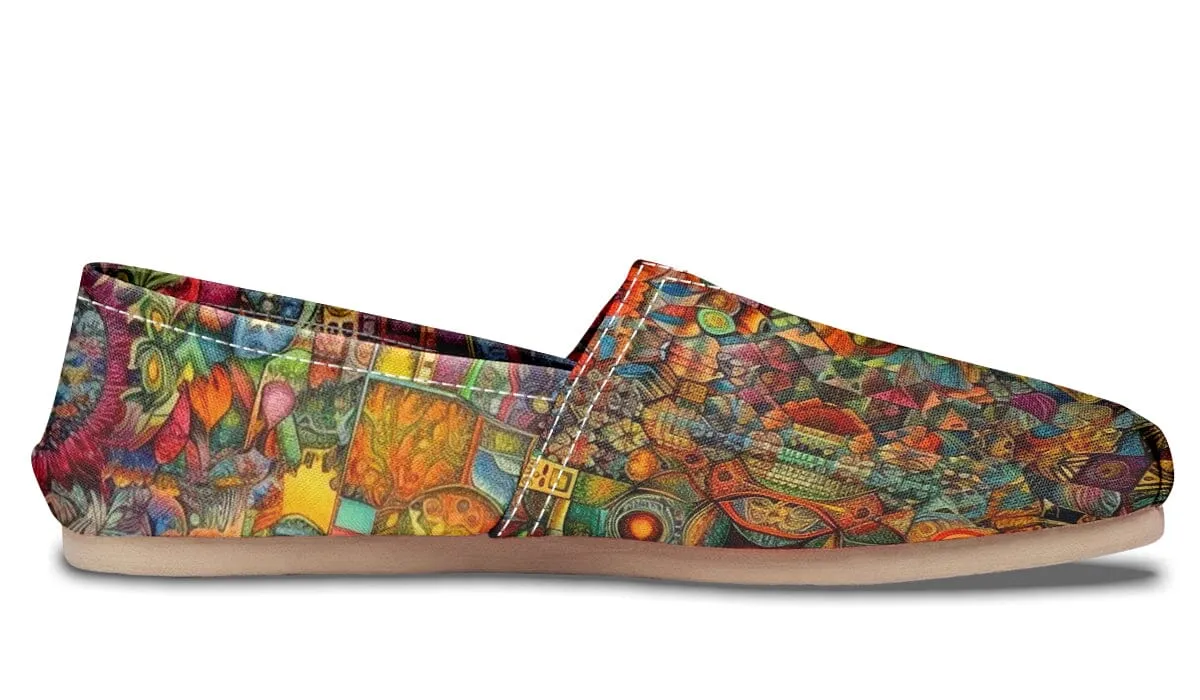 Blotter Patch Art Casual Slip on Shoes