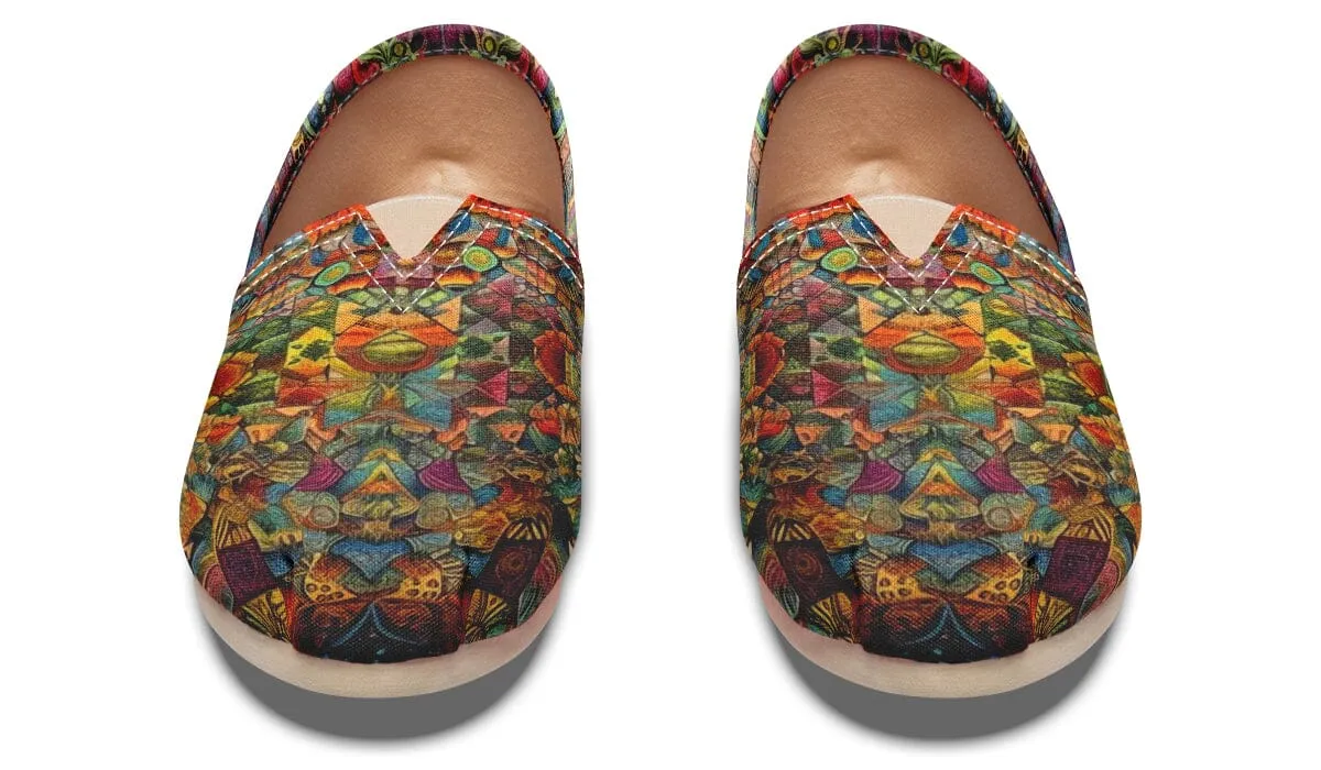 Blotter Patch Art Casual Slip on Shoes