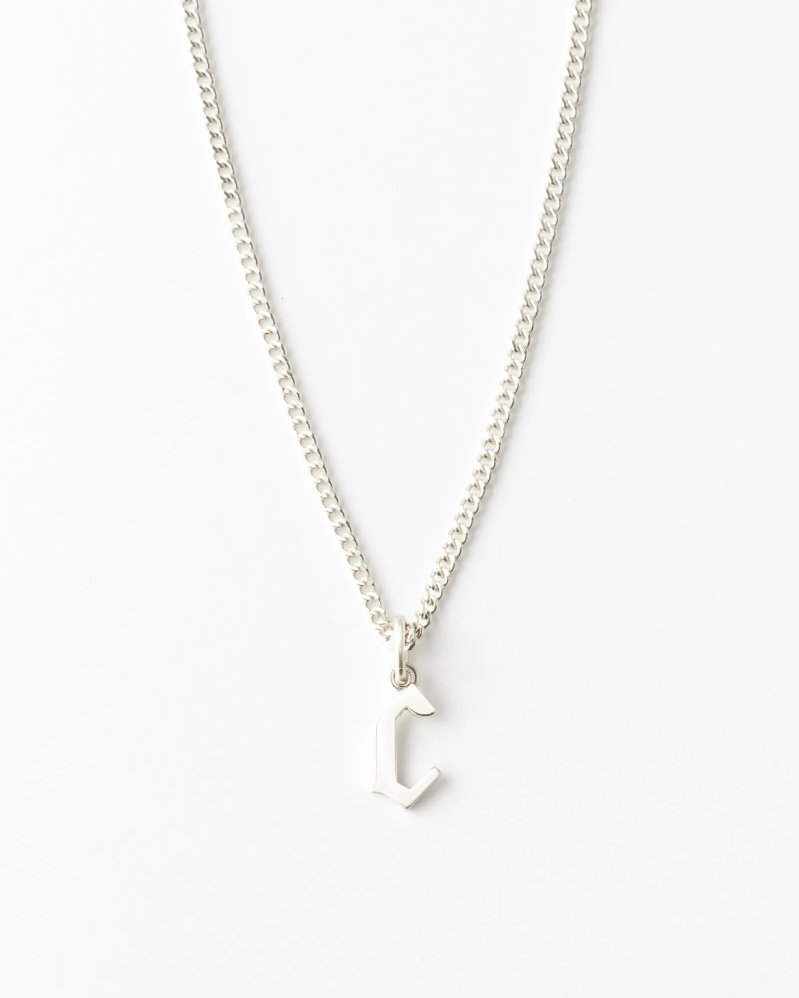 Bold Gothic Initial Necklace