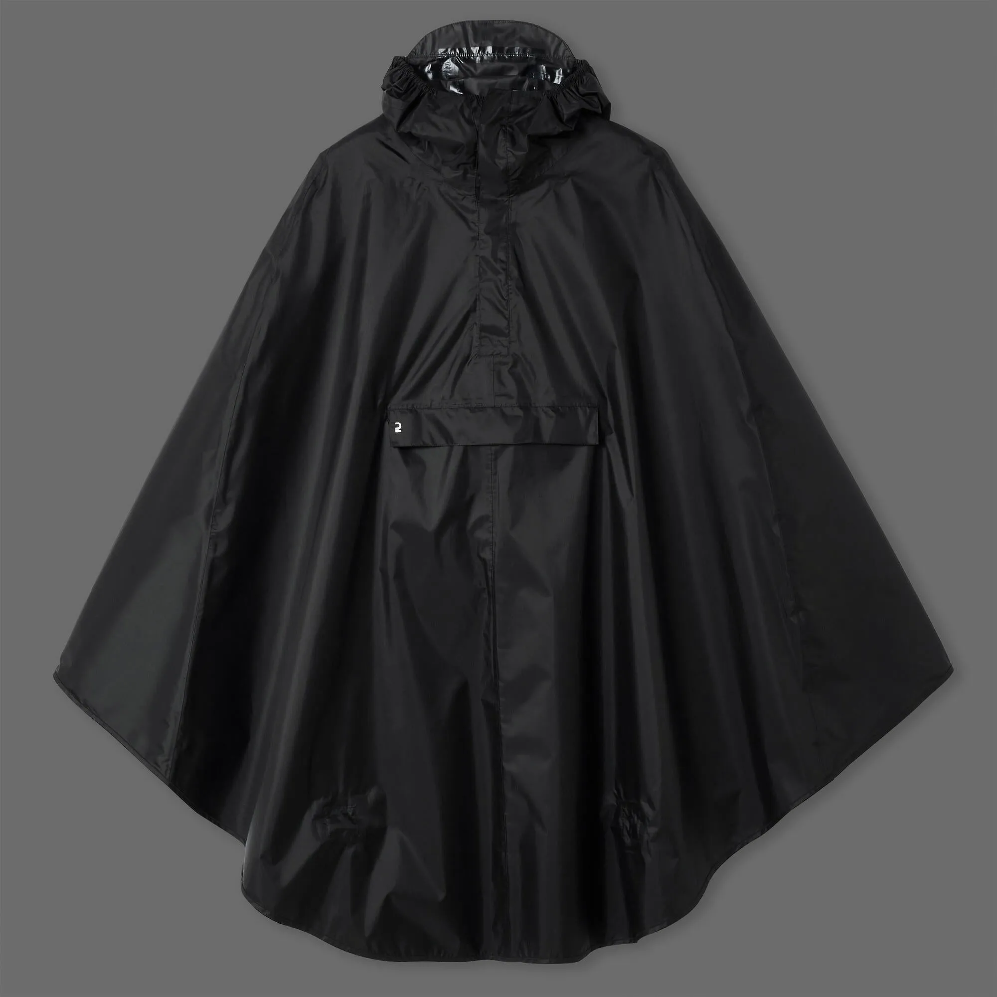 Btwin 100 City Cycling Rain Poncho - Black