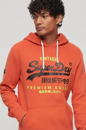 Classic Vintage Logo Heritage Hoodie | Denim Rust Orange