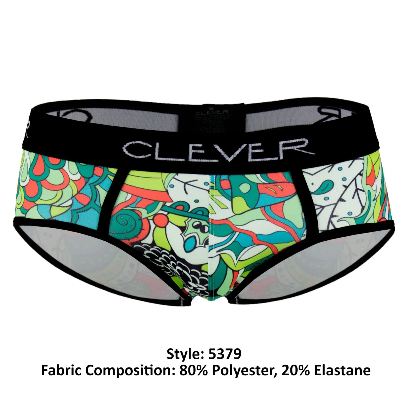 Clever 5379 Botanic Piping Briefs Green