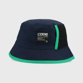 Code Unisex Mesh Pocket Bucket Hat Navy/Green _ 182739 _ Navy