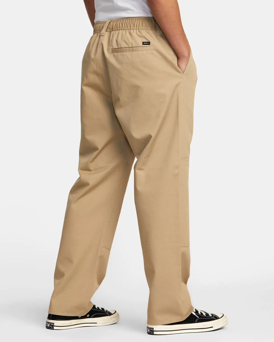 Dayshift Collection Americana Elastic Waist Pants - Khaki