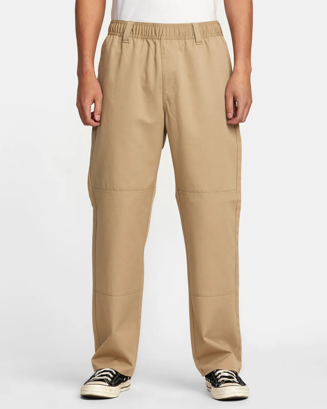 Dayshift Collection Americana Elastic Waist Pants - Khaki