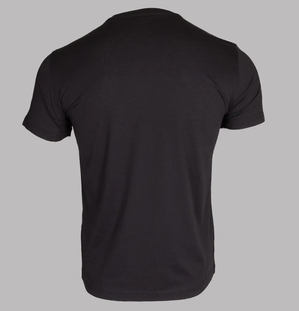 EA7 Large Chest Tipped Logo T-Shirt Black