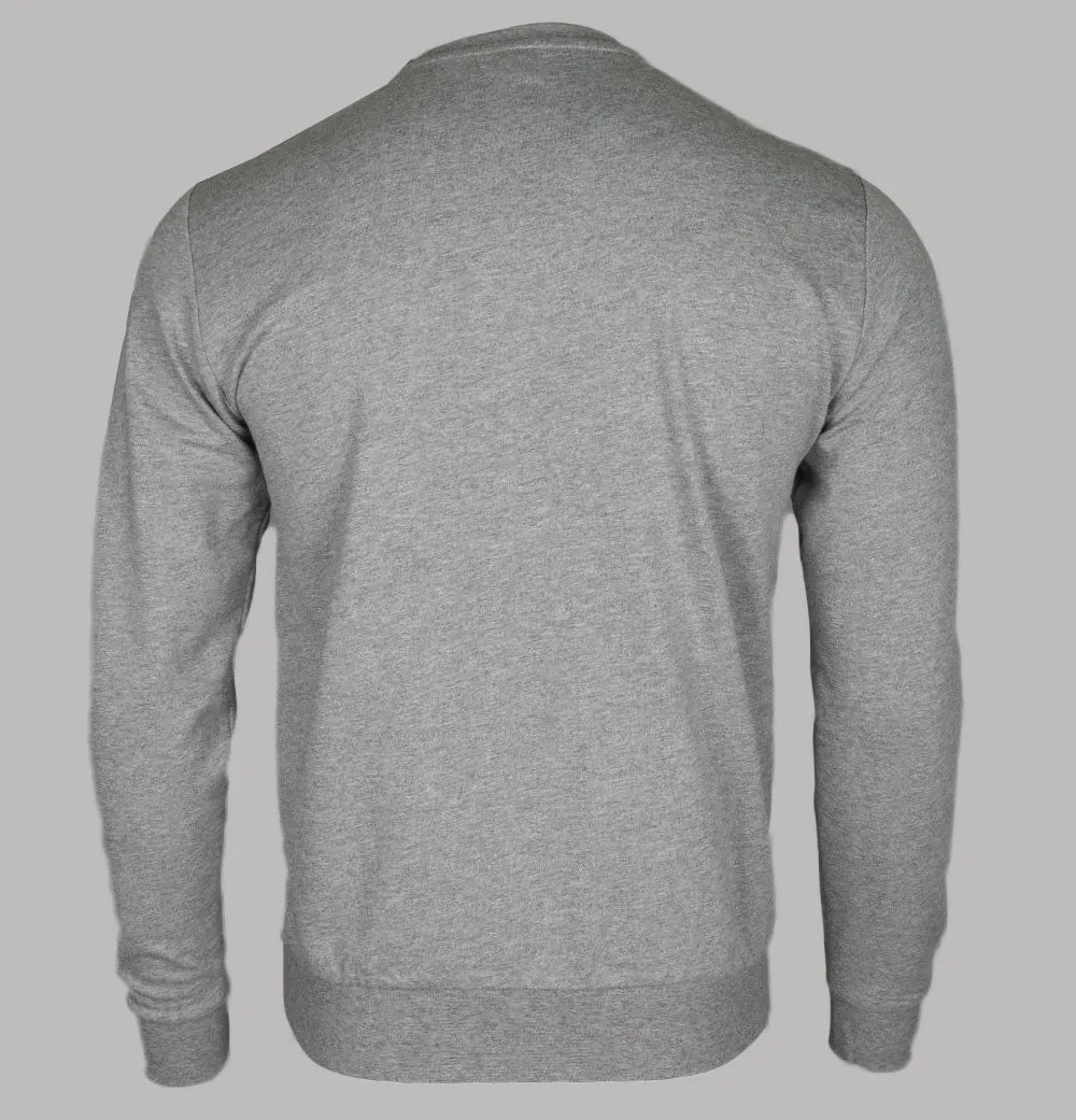 EA7 Rubberised Textured Logo Sweatshirt Medium Grey