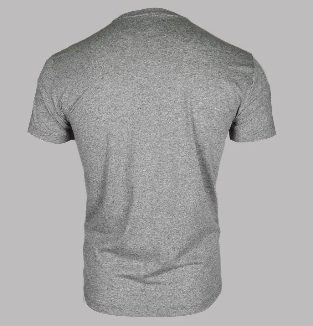 EA7 Rubberised Textured Logo T-Shirt Medium Grey