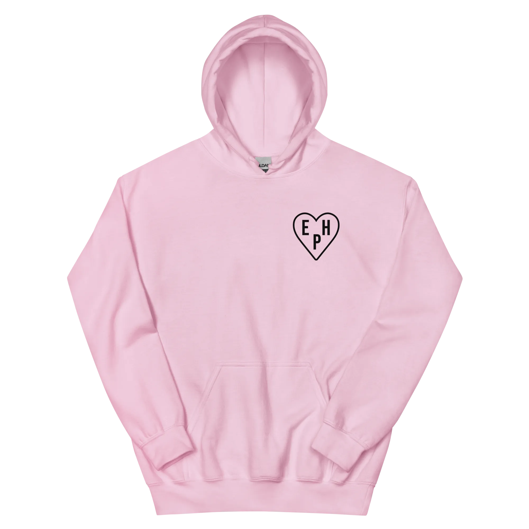 EHP Heart Logo w/Got A Secret on Back Pink Hoodie