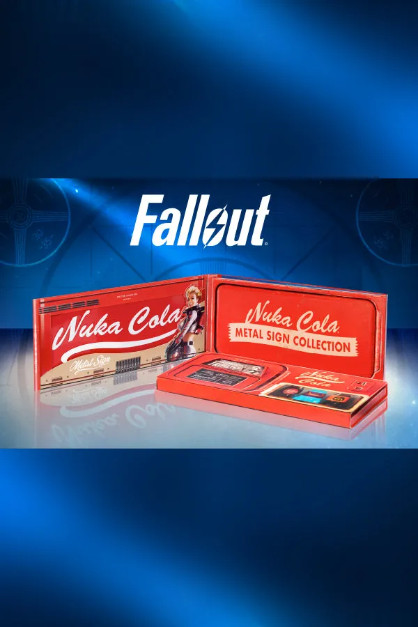 Fallout Nuka Cola Metal Sign Collection Triple Pack