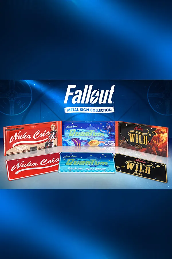 Fallout Nuka Cola Metal Sign Collection Triple Pack