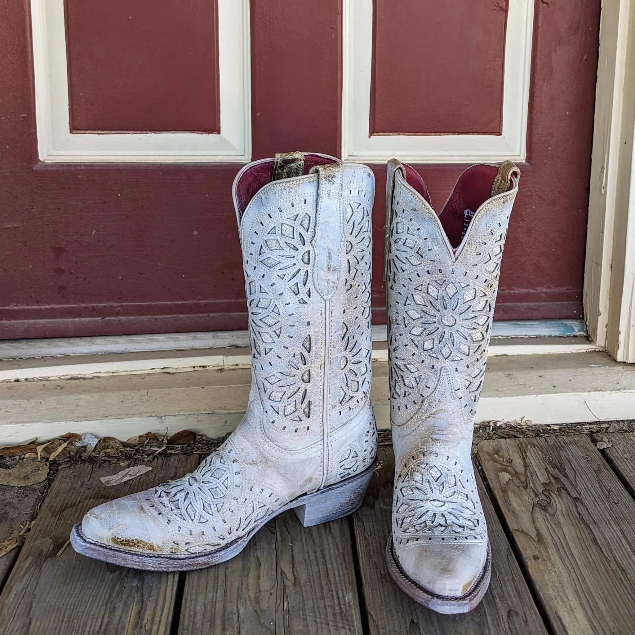 Ferrini Ladies Mandala Handcrafted Shabby Chic Cowboy Boots