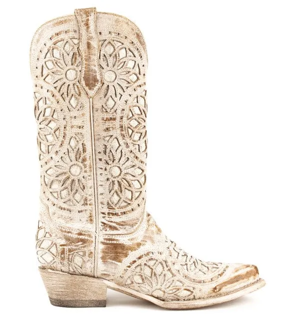 Ferrini Ladies Mandala Handcrafted Shabby Chic Cowboy Boots