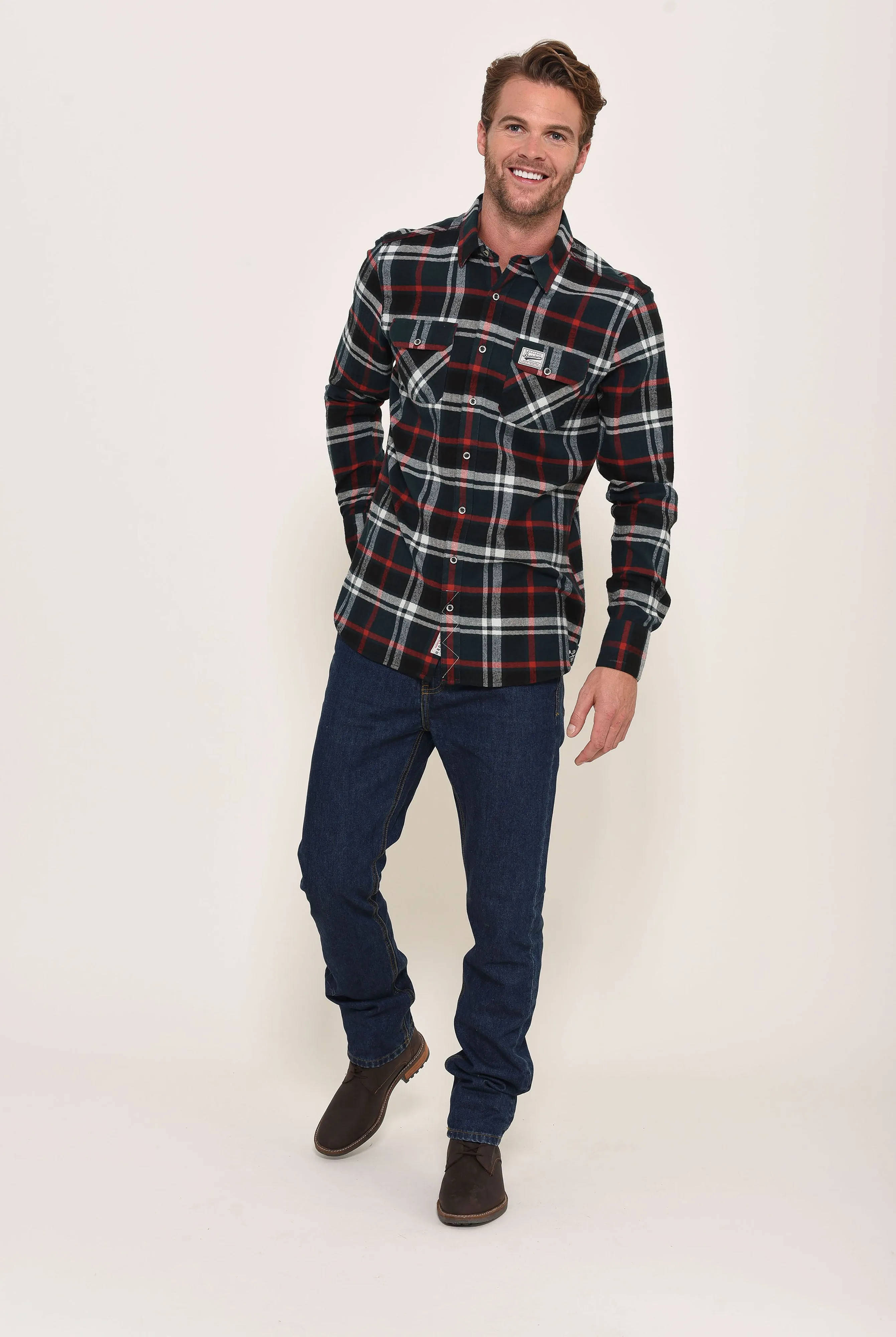 Flannel Check Shirt Green