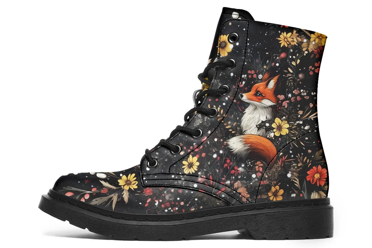 Fox Spirit Boots - Vegan Leather Doc-Style Boots with Durable Stitched on Soles