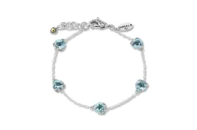 Glow Heart Bracelet- Blue Topaz