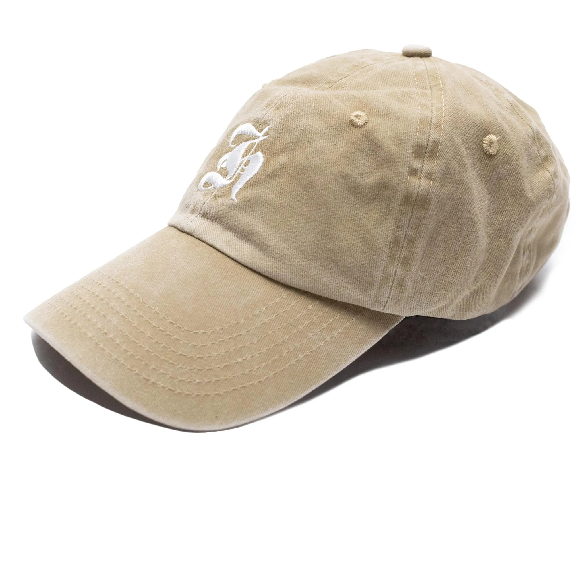 HOMME  Old English Acid Wash Cap Beige