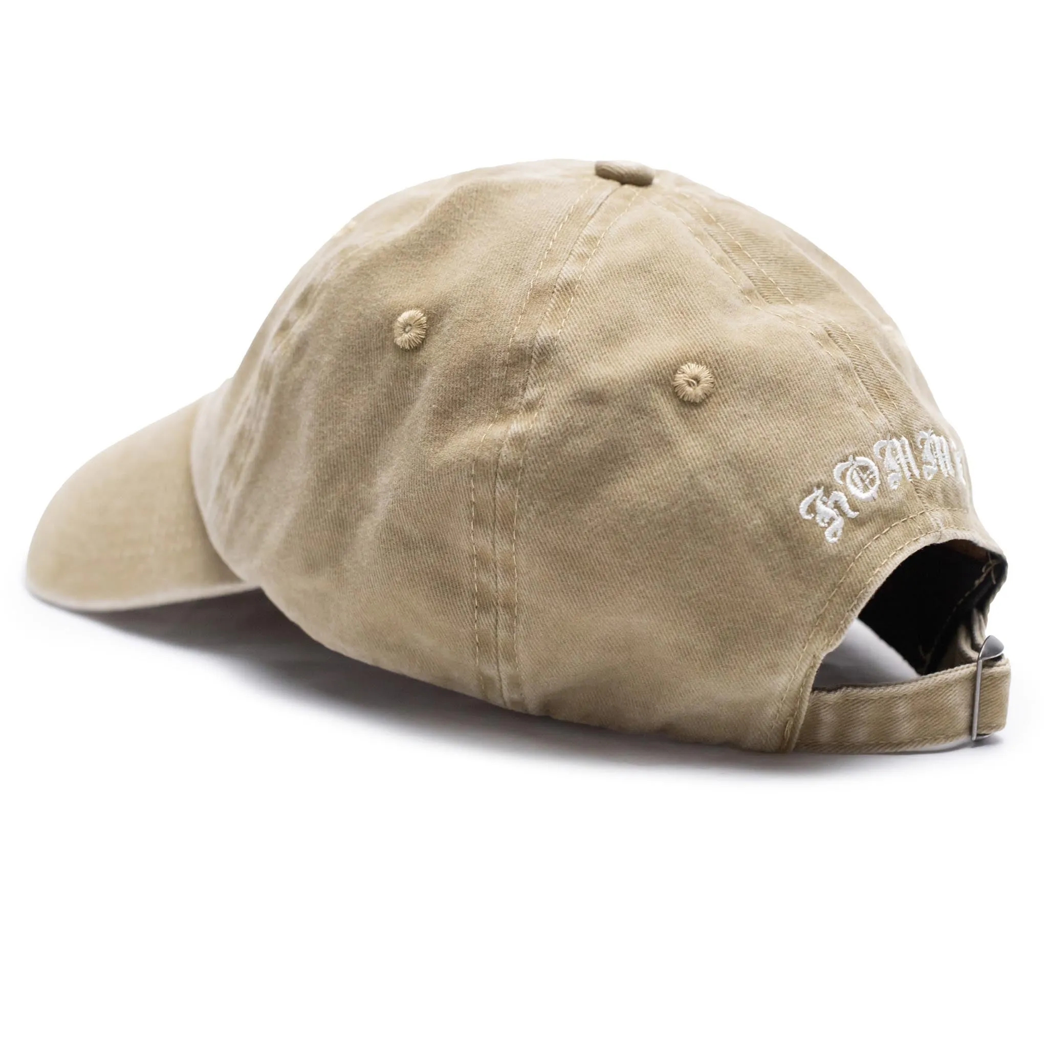 HOMME  Old English Acid Wash Cap Beige