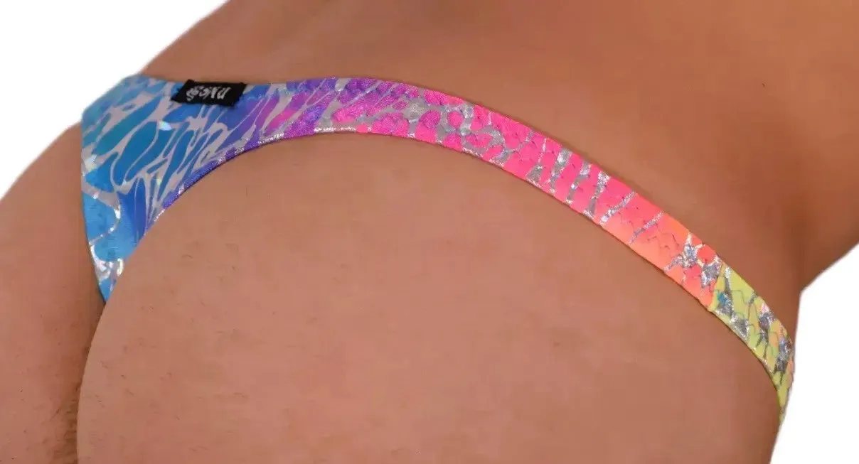 LARGE SMU Sensual Thong Silver Rainbow 33498 MX13