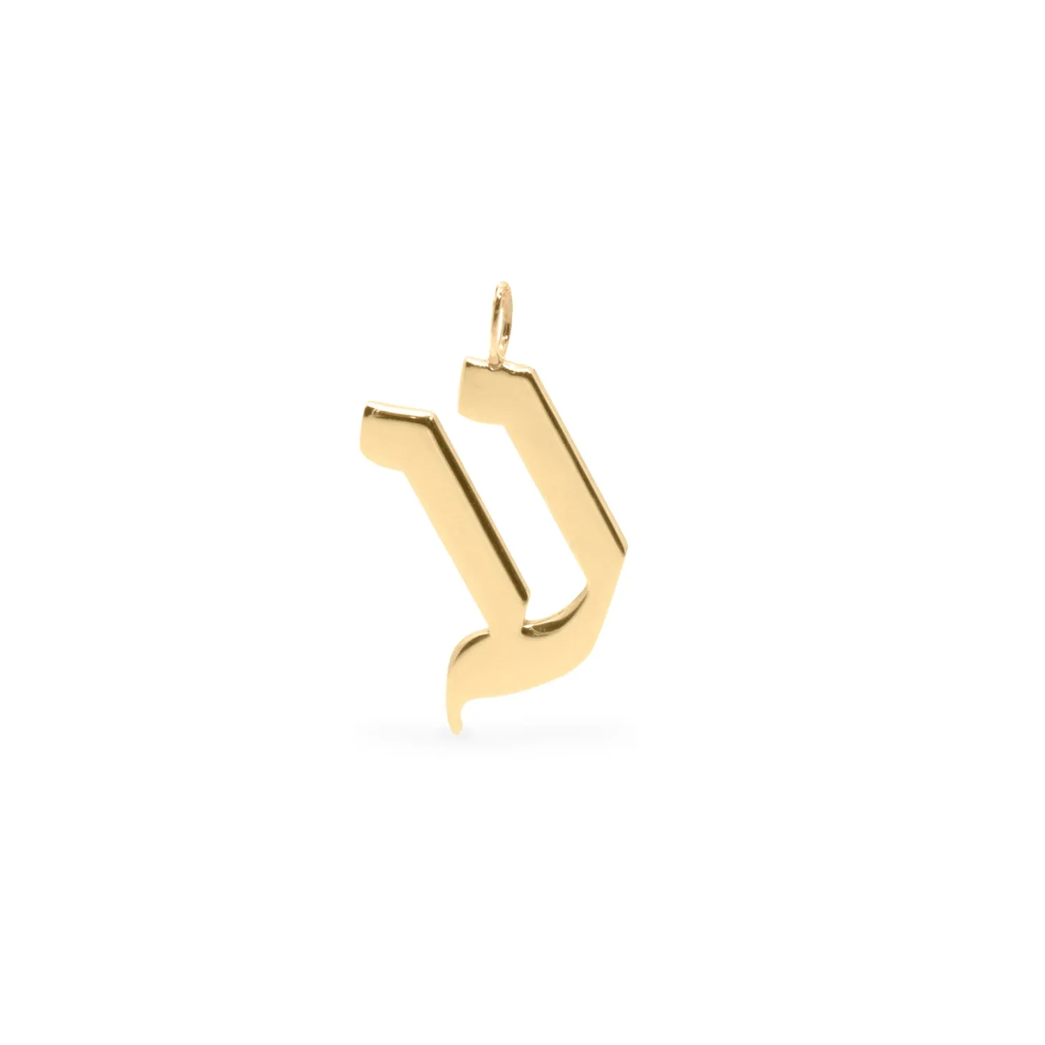 letter pendant - Large Aleph-Bet Gold Pendant