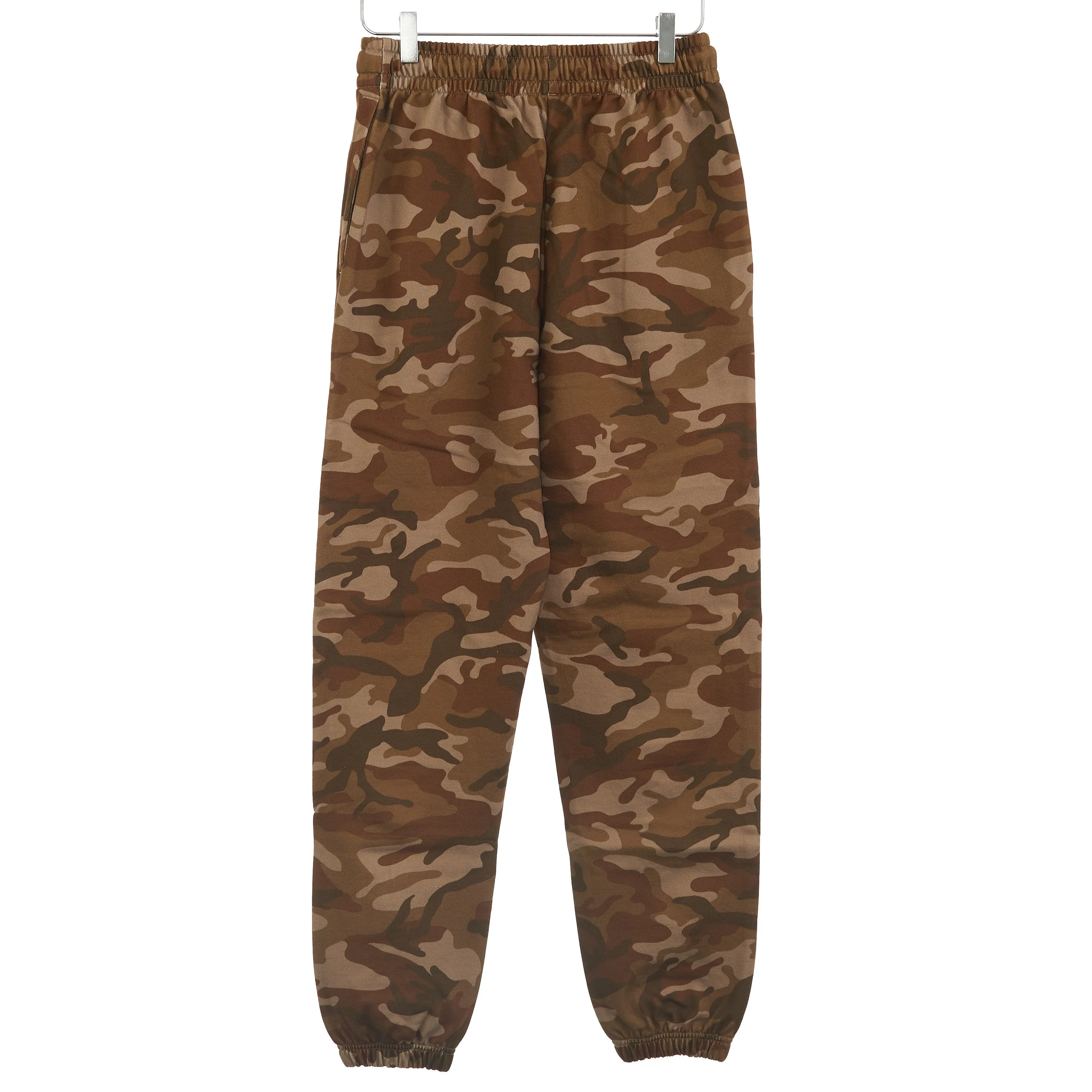 Loose Track Pants With Celine Embroidery in Camouflage Cotton Fleece