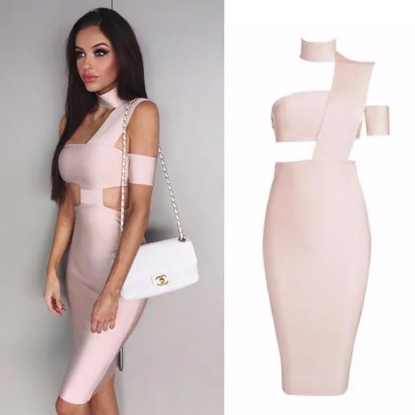 Madly Dress | Shimmer Rose Nude