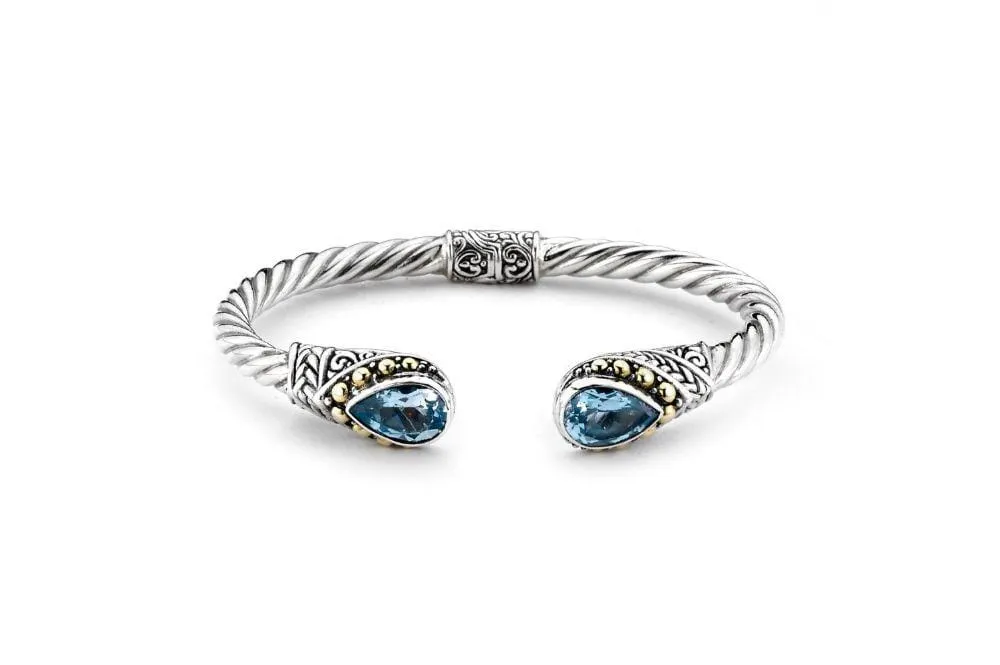 Mandara Bangle- Blue Topaz