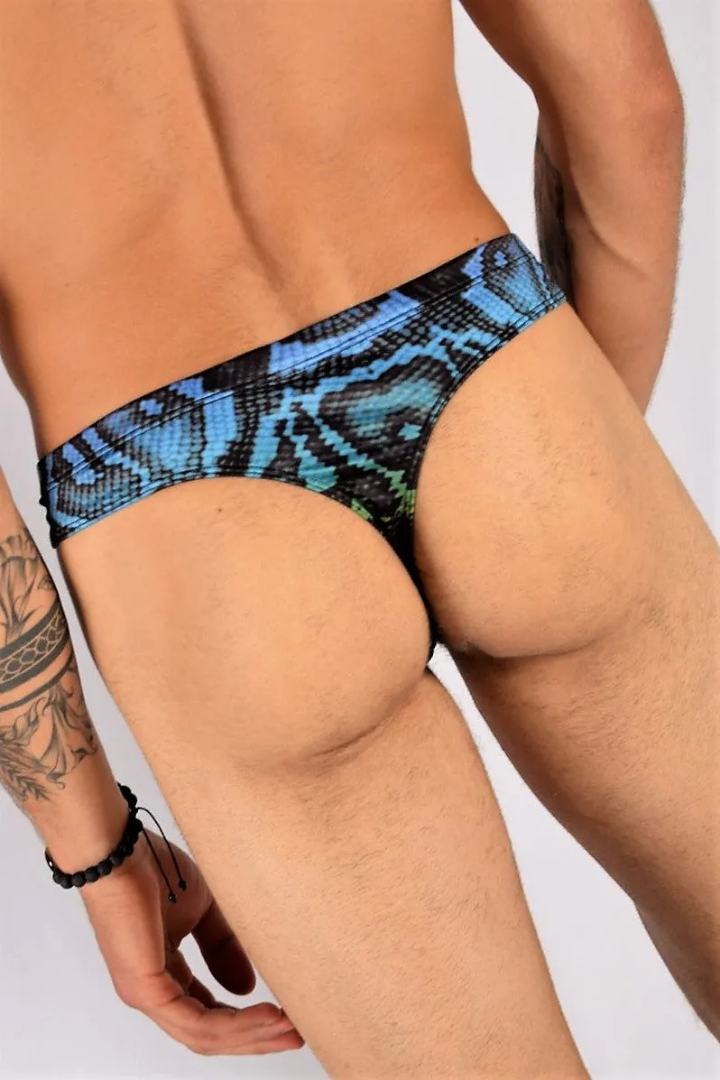 Medium Pikante Thong Sly Art Mens Thong Blue 80566 2