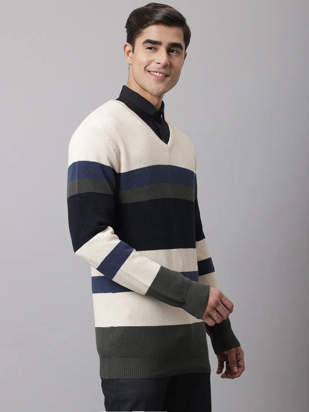 Men Beige Sweater