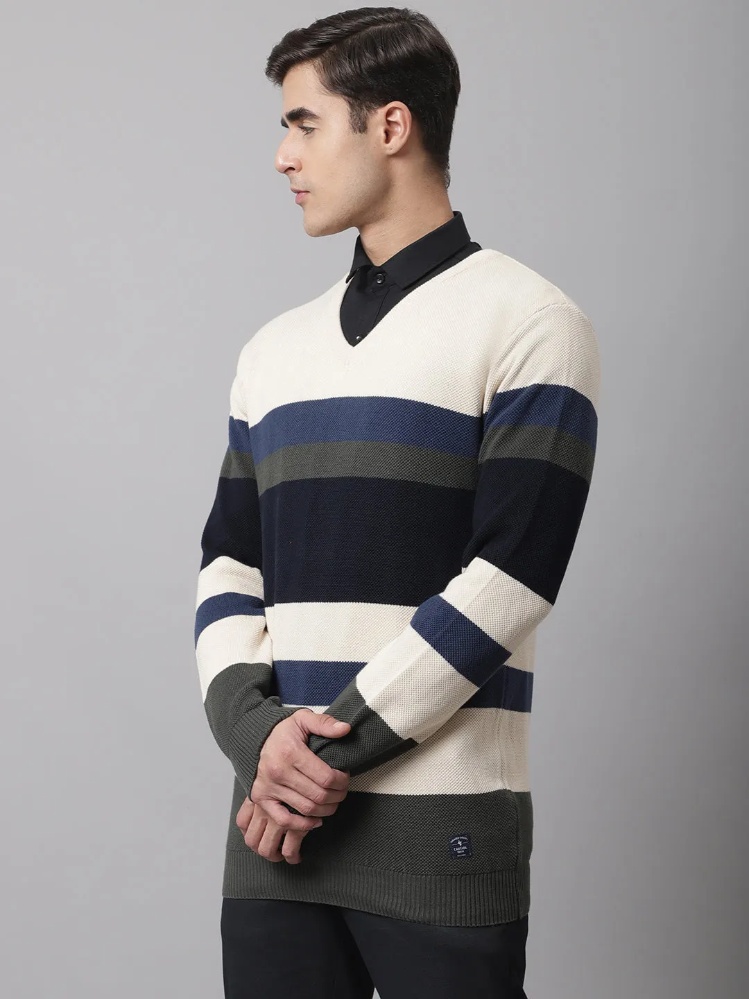 Men Beige Sweater