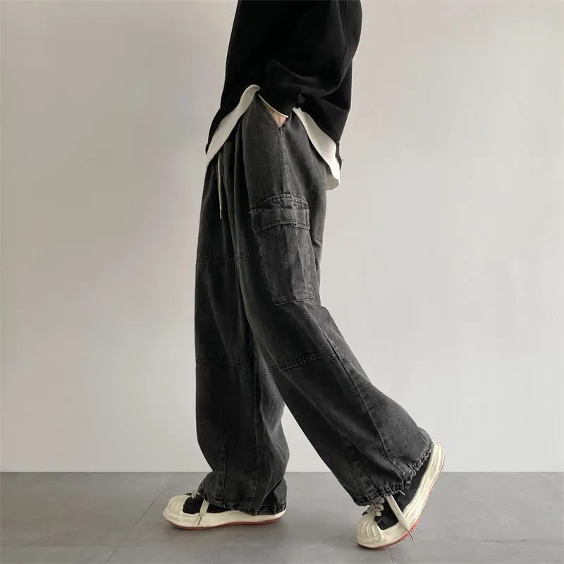 Men Cargo Denim Trousers