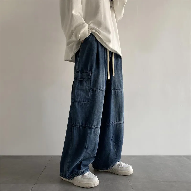 Men Cargo Denim Trousers