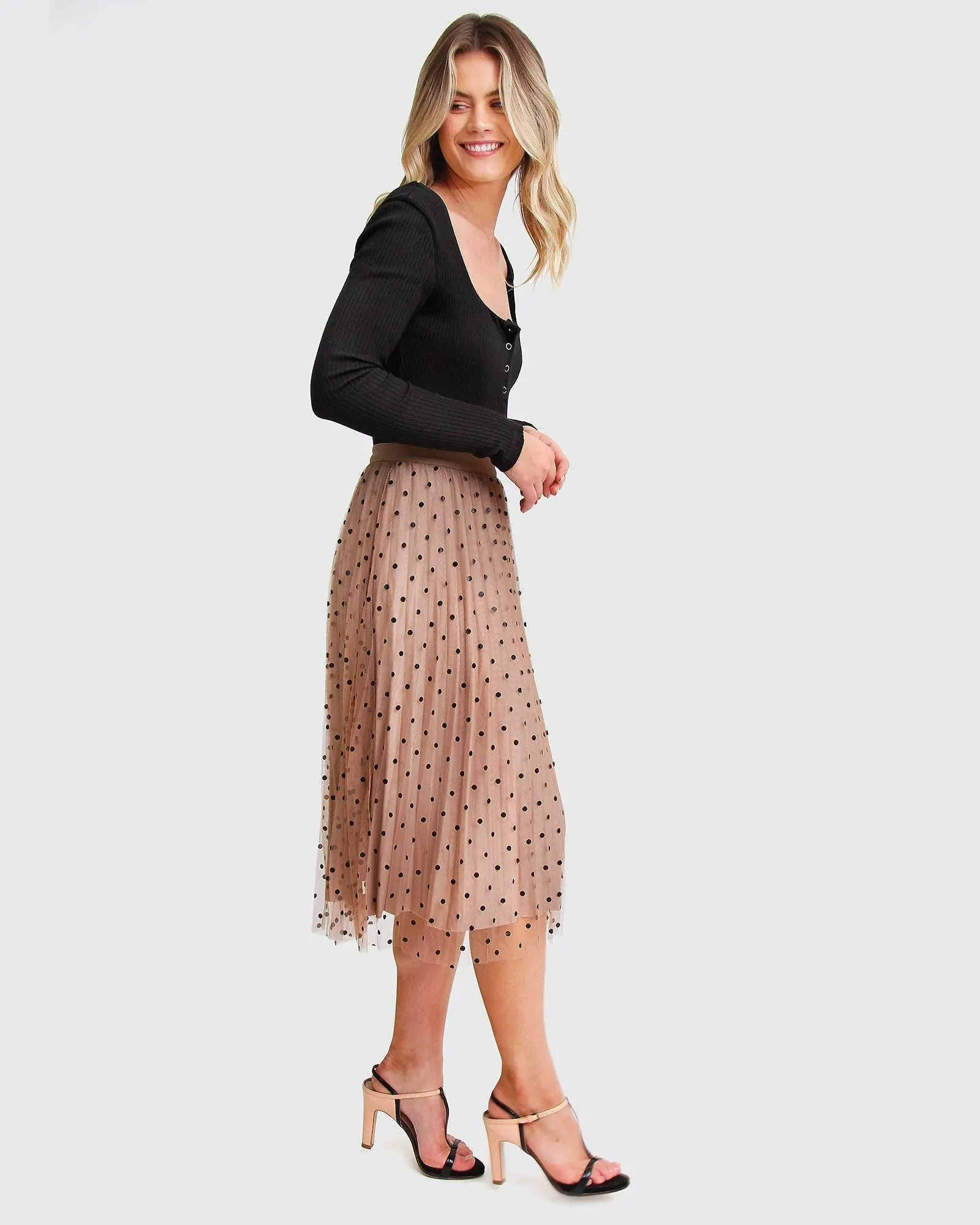 Mixed Feeling Reversible Skirt - Khaki