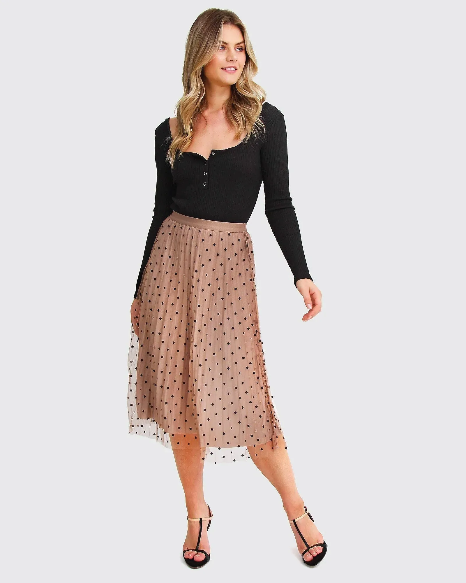 Mixed Feeling Reversible Skirt - Khaki